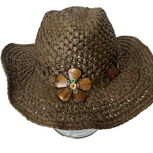 Scala Women's Western Vintage Style Straw Hat
